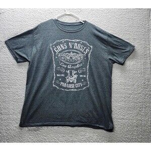 Vintage Guns N' Roses Paradise City T-Shirt Men's Size XXL Gray Rock Band Tee